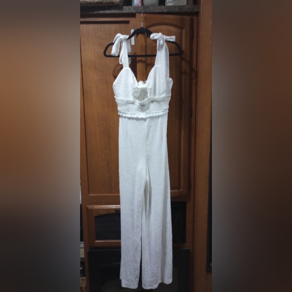 Azura Exchange White Jumpsuit Hippie Size  Large
